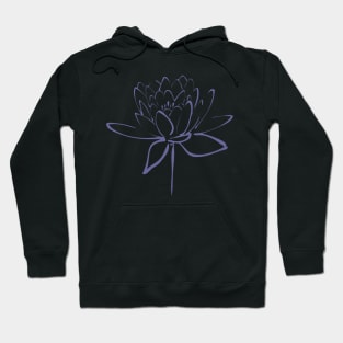 Lotus Flower Calligraphy (Blue) Hoodie